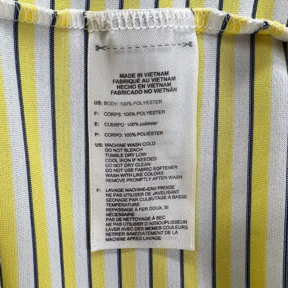 Adidas Mens Golf Polo Size XL Yellow Stripe Brookside Country Club Tournament - Picture 10 of 11